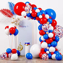 130pcs Red White Blue Balloons Different Sizes 18" 12" 10" 5" Party Latex Balloons for Birthday Graduation 4th of July Independence Day Anniversary New Year Holiday Party Decorations by CozyNest Decor
