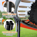 Trampoline 8FT 10FT 12FT 14FT 16FT, Recreational Trampolines with Enclosure Net and Ladder, Outdoor Anti-Rust Trampolines for Kids and Adults, ASTM Approved by TinyTreasures Baby Boutique