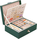 Womens Earring Jewelry Box for Girls Jewelry Earring Organizer Box Earring Holder Organizer for Girls Jewelry Organizer Earring Boxes for Women Girls Stud Earring Organizer Jewelry Box Green by TinyTreasures Baby Boutique