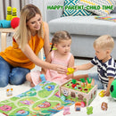Toddler Montessori Wooden Farm Toys | Babies 12-18 Months Toy with Game Map for 1 2 3 Year Old Boys Girls | 1st First Birthday Gifts for 1-2 Years | Wood Learning Educational Toys Fine Motor Skills by TinyTreasures Baby Boutique
