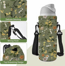 Neoprene Water Bottle Carrier Bag with Adjustable Shoulder Strap for Men Women Walking Hiking,Portable Insulated Holder Case for Stainless Steel/Glass/Plastic Bottles by TinyTreasures Baby Boutique
