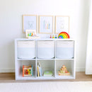 NaturalCozy 13 Inch Cube Storage Bins Cotton Rope Woven Baskets for Organizing 3-Pack | 13 x 13 Storage Cubes | Fabric Square Storage Baskets for Shelves Organizer, Kids Toy Bins, Closet Baby Nursery by TinyTreasures Baby Boutique