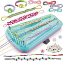 Chilpals Friendship Bracelet Making Kit for Girls,Arts and Crafts for Kids Ages 8-12,Birthday Gifts Ideas for Girl 7 8 9 10 11 Year Old - 2 in 1 Bracelets String Maker Toys Set (Blue) by TinyTreasures Baby Boutique