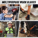 HLDD HANDLANDY Leather Work Gloves for Men & Women, Adjustable Wrist Cowhide Gardening Glove with Reinforced Palm for Driver by GreenHaven Gardens