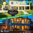 K.E.J. Solar Lights Outdoor 12 Pack Waterproof Solar Garden Ground Lights Landscape Lighting for Outside Patio Pathway Lawn Yard Deck Driveway Walkway by GreenHaven Gardens