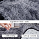 9x12 Fluffy Rugs for Living Room, Ultra Soft Plush Area Rug for Bedroom, Anti-Skid High Pile Indoor Carpet for Nursery, Kids Room, Playroom, Home Decoration, Tie-Dyed Dark Grey by TinyTreasures Baby Boutique