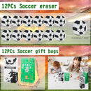 158Pcs Soccer Party Favors - Bags, Whistles, Balls, Slap Bracelets, Keychains, Stickers, Tattoos for Party Goodie Bags by TinyTreasures Baby Boutique