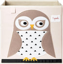 3 Sprouts Toy Storage Organizer: Toy Box Cube Organizer for Playroom, Nursery - Foldable Storage Bin - Owl by TinyTreasures Baby Boutique
