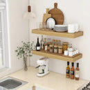 12 Inch Deep Floating Shelves | 30W x 12D Rustic Floating Shelves for Wall Set of 2 | Oak Shelves for Living Room Bathroom Laundry Room Bedroom Kitchen Home Office - Oak by CozyNest Decor