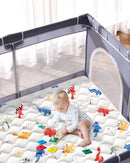 Odorless Premium Foam Baby Play Mat 75" x 59", Soft Microfiber Fabric Crawling Mat for Floor- Comfortable and Hypoallergenic, Non-Slip Cushioned Floor Playpen mat for Infants,Babies,Toddlers by TinyTreasures Baby Boutique