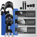 ESAKO Telescope for Kids & Beginners, 70mm Aperture Portable Telescopes with 3 Eyepieces, Height Adjustable Tripod & Phone Adapter & Remote Control by TinyTreasures Baby Boutique