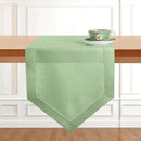 D'Moksha Homes Sage Green Linen Table Runner 120 Inches Long - 100% Pure Linen Diamond Table Runner 14 x 120 Inch for Dining, Fall and Halloween - Machine Washable by CozyNest Decor