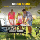 BUNKER INDUST Folding Camping Table, Outdoor Portable Roll-Top Aluminum Table with Carry Bag for Picnic,Beach,BBQ,Backyards, Adjustable Height by GreenHaven Gardens