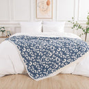 NEXHOME PRO Leopard Soft Blanket, Fuzzy Throw Blanket for Couch Bed Sofa Picnic, Knit Blankets for Women Gifts Blue 50 x 60 inches by TinyTreasures Baby Boutique