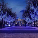 KNONEW Meteor Shower Lights 15 Inch 24 Tubes 672 LED Christmas String Plug-in Outdoor Waterproof Falling Rain for Wedding Party Garden Holiday Tree Decorations (Blue) by GreenHaven Gardens