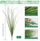 48Pcs Artificial Grass Plants Faux Shrubs Wheat Grass Fake Tall Grass Plants for Outdoor Decor Greenery Stems Weed for Room Indoor Home Decor（Green Red Tail by GreenHaven Gardens