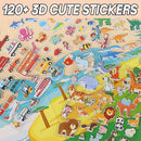 4 Sets Sticker Books for Toddlers 2-4 Years, 122 Pcs Puffy Stickers for Kids, 3D Sticker Books for Toddlers 1-3, Toddler Airplane Travel Essentials for Kids by TinyTreasures Baby Boutique
