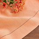 Solino Home Linen Coral Hemstitch Table Runner 36 Inches - 100% Pure Linen Small Table Runner 14 x 36 Inch Ideal for Dresser and Coffee Tables - Classic Hemstitch by CozyNest Decor