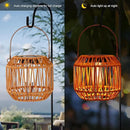 Solar Lanterns,Solar Boho Lanterns Outdoor Waterproof Wicker Lights for Outside Hanging Rattan Lights Outdoor Woven Lamp Decoration for Garden,Yard,Patio,Porch,Trees,Lawn,Pathway,2 Pack by GreenHaven Gardens