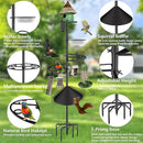 Bird Feeder Pole Stand,95 Inch House Pole for Outdoors Weather Station,Heavy Duty Metal Mount Kit Adjustable Multifunctional Bird Feeder Set by GreenHaven Gardens