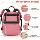 Baby Diaper Bag Backpack, Travel Diaper Bags for Babys Girl Boy Large Capacity Baby Bag Backpack for Women Pink by TinyTreasures Baby Boutique