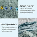 GONAAP Fuzzy Faux Fur Throw Blanket Ice Blue Super Soft Cozy Plush Fuzzy Shaggy Blanket for Couch Sofa Bed (Ice Blue, Throw(50"x60")) by CozyNest Decor