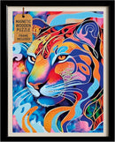 Magnetic Wooden Jigsaw Puzzles with Frame for Adults - Wooden Puzzle Wall Art - Landscape Lazer Wood Cut Puzzles - Rompecabezas para Adultos - Christmas & Birthday Gift (Colorful Tiger) by TinyTreasures Baby Boutique