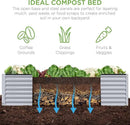 Best Choice Products 8x4x2ft Outdoor Metal Raised Garden Bed, Deep Root Planter Box for Vegetables, Flowers, Herbs, and Succulents w/ 478 Gallon Capacity - Moonlight Gray by GreenHaven Gardens