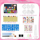 Face Painting Kit for Kids, 27 Colors Non-Toxic Paint with Brushes, 16 Crayons, 6 Reusable & 40 Sticky Stencils, Face Gems, Tattoos for Cosplay Parties & Halloween Makeup by TinyTreasures Baby Boutique