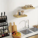 Fun Memories Floating Shelves for Wall - 10 x 16 Floating Shelf - Rustic Wood Storage Shelf - Wall Shelves with Invisible Bracket - 16" Bookshelves for Living Room & Bedroom - Oak - Set of 2 by CozyNest Decor