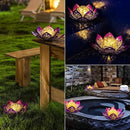 Huaxu Solar Garden Lights Outdoor Decorative - Bright Lotus Flower Table Lamp, Waterproof Solar Lights for Patio Pathway Yard Balcony Outside Decor by GreenHaven Gardens