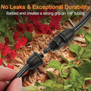 1/4 Inch Drip Irrigation Anti-leak Coupling Fittings, 25 Pieces 1/4'' Drip Line Barbed Locked Coupler Connectors for 1/4 Inch Irrigation Tubing for Garden Drip Systems by GreenHaven Gardens