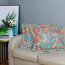 NEWLAKE European Gorgeous Floral Style Cotton Throw Pillow Covers (2 Pieces, 18X18 Inch) by CozyNest Decor
