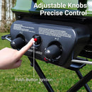 Brand-Man Propane Gas Grill, Portable Standup Grill with Folding Cart & Push-Button Ignition, Ideal for Camping, Tailgating, BBQ, Backyard, Patio & More by GreenHaven Gardens