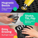 Magnetic Drawing Board for Kids & Toddlers with Beads and Magnet Stylus Pen - Magnetic Travel Toy for Airplane & Car Ride Activities for Kids by TinyTreasures Baby Boutique
