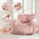 Hobestluk Bean Bag Chair for Adult Small Bean Bag Chairs with Arms Furry Beanbag Chair with Foam Filler Stuffed Bean Bag Sofa for Reading in Bedroom Living Room and Dorms(Pink) by CozyNest Decor