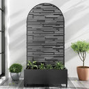 Casaphoria Metal Raised Garden Bed with Trellis and Wheels, 72"x35"x16" Arched Planter Box for Climbing Plants, Vegetables & Vines, Features Drainage Holes and Privacy Screen (Black-Shine) by GreenHaven Gardens