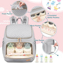 Weitars Diaper Bag Backpack Large Baby Diaper Bag with Changing Pad Travel Diaper Backpack,Baby Bag for Boys Girls,Stroller Straps,5 Insulated Pockets (Gray) by TinyTreasures Baby Boutique