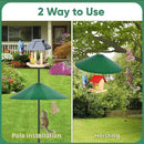 24-inch Large Outdoor Squirrel Baffles for Bird Feeders Pole, Two Way Use, Green Color by GreenHaven Gardens