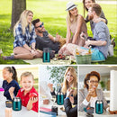 Insulated Thermo Food Jar for Hot & Cold Food for Kids Adult, 17&24 oz Soup Thermal Hot Food Containers for Lunch, Triple Layer Insulation Stainless Steel Food Jar with Spoon(2 Pack Green) by TinyTreasures Baby Boutique