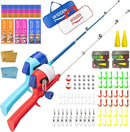 Kids Fishing Pole, Telescopic Fishing Rod, Toddler Collapsible Fishing Rod and Reel Combo with Tackle Box, Fishing Line, Bobber, and Soft Lures for Boy, Girl, Youth, Beginner, Over 4 Years Old by TinyTreasures Baby Boutique