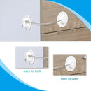 8 Pieces Refrigerator Locks for Children Adults with 10 Keys, Fridge Lock, Freezer Door Safety Cabinet Lock and Child Safety Cabinet Locks with Strong Adhesive (White) by TinyTreasures Baby Boutique