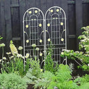 2 Pack Metal Garden Trellis for Climbing Plants 71" H Cream White Garden Fence Rustproof Trellis Support Roses Flower Outdoor Lawn, Cream White by GreenHaven Gardens