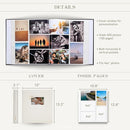 Premium Scrapbook Album – Acid-Free Photo Album with Writing Space – 100 Pages for Size 4x6 – Holds 500 Photos – Wedding, Baby, Travel & Family Memories by TinyTreasures Baby Boutique