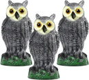 Galashield Owl Decoy | Plastic Owls to Scare Birds Away | Owl Statue for Garden & Outdoors - Pack of 3 by GreenHaven Gardens