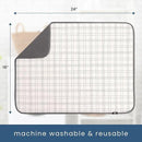 S&T INC. Dish Drying Mat XL, 18” x 24”, Absorbent Microfiber Kitchen Counter Mat, Dish Drying Pad for Dishes, Utensils, Pots and Pans, Extra Large, Stitched Plaid by CozyNest Decor