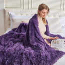 GONAAP Fuzzy Faux Fur Throw Blanket Twin Size Purple Super Soft Cozy Plush Fuzzy Shaggy Blanket for Couch Sofa Bed (Purple, Twin(60"x80")) by CozyNest Decor