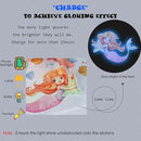 Glow in The Dark Stars Mermaid Wall Decals, Turtle Ocean Fish Stickers for Ceiling, DIY Wall Decor for Nursery Playroom Living Room, Birthday Christmas Gift by CozyNest Decor