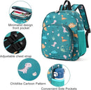 CLUCI Kids Backpack for Boys Girls Toddler Backpack for Preschool Kindergarten Child Cute Daycare Bookbag Travel Green Dinosaur by TinyTreasures Baby Boutique