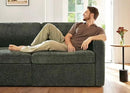 HONBAY Modular Sectional Couch with Storage Seats, L Shaped Sectional Sofa with Storage, Chenille Sectional Couches for Living Room, Green by CozyNest Decor